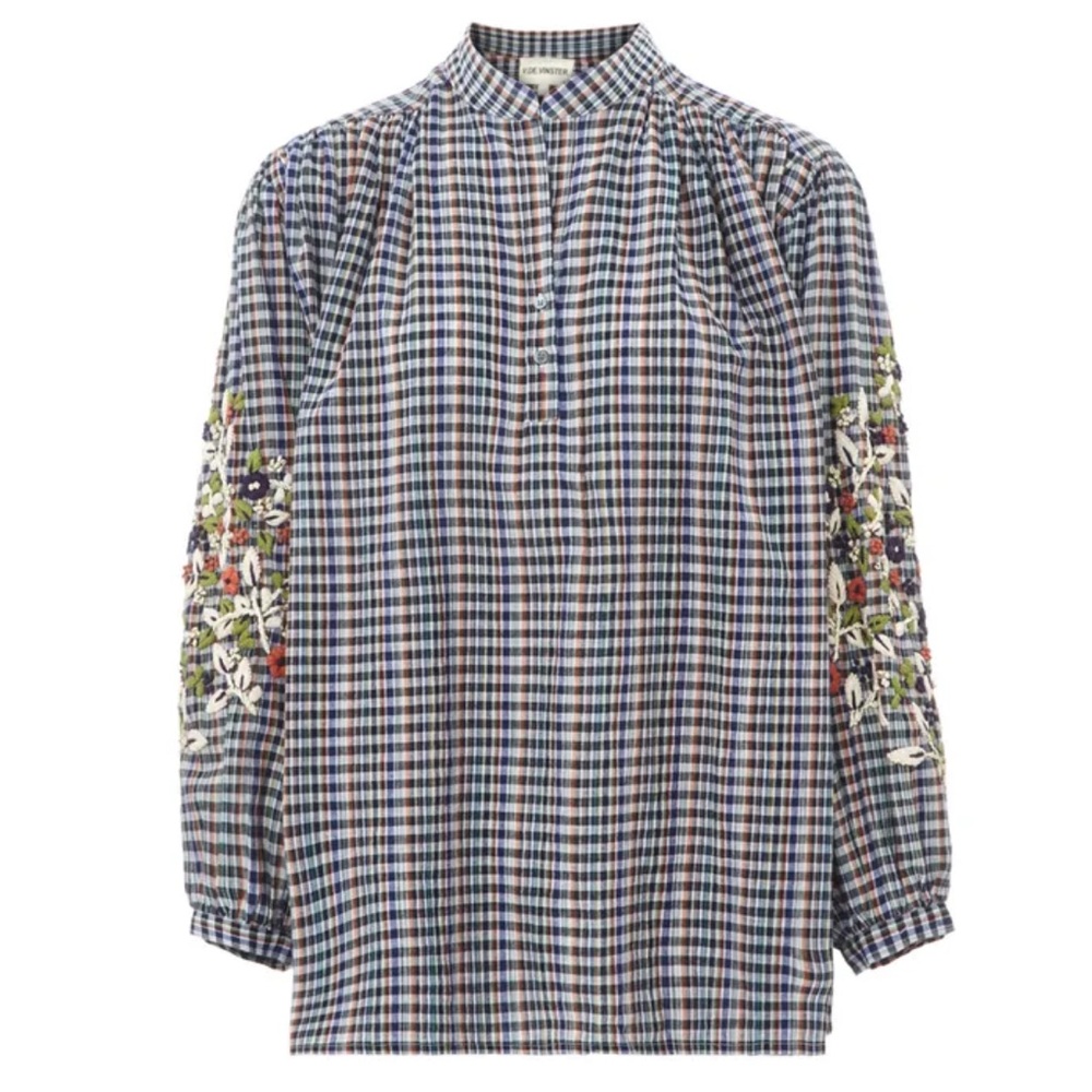 V. De. Vinster Hina embroidered cotton blouse
